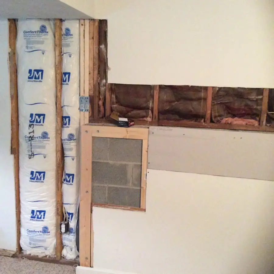 Wall insulation replacement during Contents Cleaning & Restoration in Mount Joy